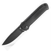 Flytanium 1395SB Arcade Lite Black Drop Point Shark-Lock Knife Smoke Handles