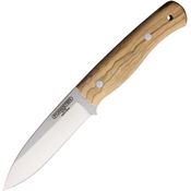 Forester 005O Pedraf Satin Drop Point Fixed Blade Knife Olive Wood Handles
