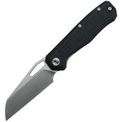 Ironfly VF03BK Syperfly Satin Sheepsfoot Linerlock Knife Black G10 Handles