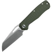 Ironfly VF03GN Syperfly Satin Sheepsfoot Linerlock Knife Army Green G10 Handles
