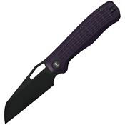 Ironfly VF03PL Syperfly Satin Sheepsfoot Linerlock Knife Purple G10 Handles