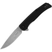 Kershaw 1428 Outfield Assist Open Stonewash Drop Point Linerlock Knife Black Handles