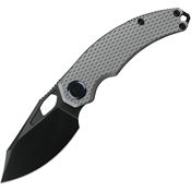 Kunwu K706CT4 Compadre Black Framelock Knife Diamond Texture Titanium Handles