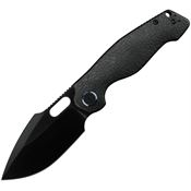 Kunwu K712T4 Gringo Black Framelock Knife Honeydew Texture Handles