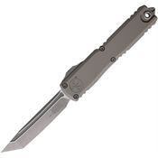 Microtech 112310APNC Auto Ultratech Gen III Apocalyptic OTF Knife Black Gray Handles