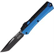 Microtech 1851BL Auto Glykon Two-Tone Tanto OTF Knife Blue/Black Handles