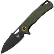 Patriot Tactical CSHGN Shadowhawk Black Drop Point Linerlock Knife Green G10 Handles