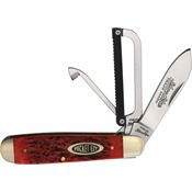 Robeson 632730 Gamecock Folder Knife Strawberry Jigged Bone Handles
