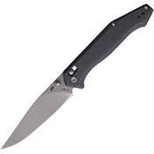 Schrade 1215384 Turnkey Bead Blast Drop Point Pivot Lock Knife Gray Aluminum Handles