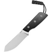 Straight Line 8DGBG Digger Stonewash Fixed Blade Knife Black G10 Handles
