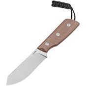 Straight Line 8DGNC Digger Stonewash Fixed Blade Knife Natural Micarta Handles