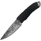 Takumitak 101BKCS Nighthawk Drop Point Fixed Blade Knife Black Cord Wrapped Handles