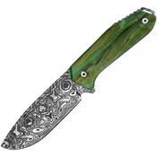 Takumitak 502GNCS Takumi Drop Point Fixed Blade Knife Green Glow Handles