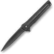 Trivisa TY28BM14 Seagull Black Stonewash Linerlock Knife Black Micarta Handles