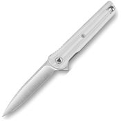Trivisa TY28WG14 Seagull Satin Linerlock Knife White G10 Handles