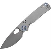 Vosteed A2607 Porcupine Top Drop Point Linerlock Knife Gray G10 Handles