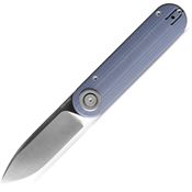 Vosteed A3711 Corgi-V Satin Drop Point Vanchor Lock Knife Blue G10 Handles