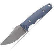 Vosteed D0403 H-Back Stonewash Clip Point Fixed Blade Knife Blue G10 Handles