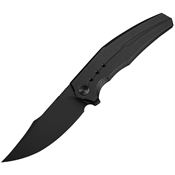 WE 230861 Kyklos Black Stonewash Clip Point Framelock Knife Black Stonewash Handles