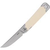 SRM 131MGT Enso Bead Blast Linerlock Knife Tan G10 Handles