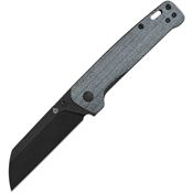 QSP 130V2B2 Penguin Black Stonewash D2 Carbon Steel Sheepsfoot Linerlock Knife Denim Micarta Handles