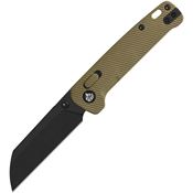 QSP 130GLC2 Penguin Black Sheepsfoot Glyde Lock Knife Khaki FRN Handles