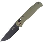 SRM 255LGP2 Medal Black Ambi Lock Knife OD Green G10 Handles