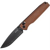SRM 258LMN2 Terrier Ambi Lock Knife Brown Micatra Handles