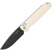 SRM 258LGX2 Terrier Ambi Lock Knife White G10 Handles