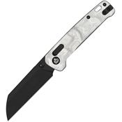 QSP 130GLG2 Penguin Black Sheepsfoot Glyde Lock Knife Alum Foil G10 Handles