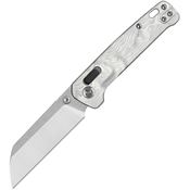 QSP 130GLG1 Penguin Two-Tone Sheepsfoot Glyde Lock Knife Alum Foil G10 Handles