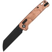QSP 130GLF2 Penguin Black Sheepsfoot Glyde Lock Knife Copper Foil G10 Handles