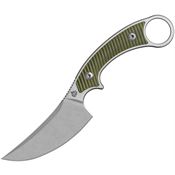 QSP 166B1 Viper Stonewash Clip Point Fixed Blade Knife OD Green G10 Handles