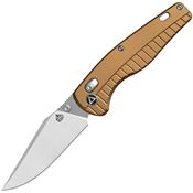 QSP 165A1 Reptile Two-Tone Clip Point Glyde Lock Knife Champagne Alum Handles