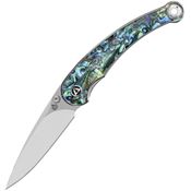 QSP 161D Dolphin Spear Point Linerlock Knife Abalone Handles