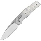 QSP 157E1 Vault Two-Tone Drop Point Glyde Lock Knife Alum Foil G10 Handles