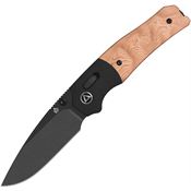 QSP 157D2 Vault Black Stonewash Drop Point Glyde Lock Knife Copper Foil G10 Handles