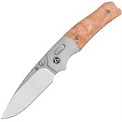 QSP 157D1 Vault Two-Tone Drop Point Glyde Lock Knife Copper Foil G10 Handles