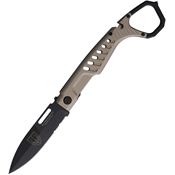 Extrema Ratio 0483BLKTM MH-Stealth Black Part Serrated Spear Point Linerlock Knife Mud Handles