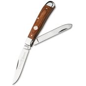 Boker 110889 Treebrand Carbon Steel Trapper Knife Brown Micarta Handles