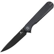 Bestech MK13H Bestechman Flick Black D2 Carbon Steel Linerlock Knife Black G10 Handles