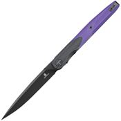 Bestech MK14E Bestechman Lanza Black Linerlock Knife Black/Purple G10 Handles
