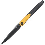 Bestech MK14F Bestechman Lanza Black Stonewash Linerlock Knife Black/Yellow G10 Handles