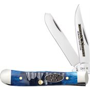 Case XX 53984 Tiny Trapper Knife Ocean Blue Gator Jigged Bone Handles