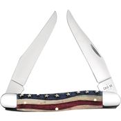 Case XX 64143 Muskrat Knife Patriotic Bone Handles