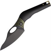 Cavol C04DDW Amuse Black Framelock Knife Black/Gold Titanium Handles