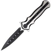 ElitEdge 10B010BS Assist Open Linerlock Knife Silver