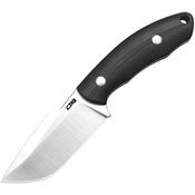 CJRB 1958BK Mutt Sand Blast Harpoon Fixed Blade Knife Black G10 Handles