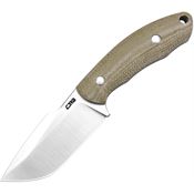 CJRB 1958ODG Mutt Sand Blast Harpoon Fixed Blade Knife Green Micarta Handles