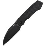 CJRB 1962BBK Kestrel Black Wharncliffe Linerlock Knife Black G10 Handles
